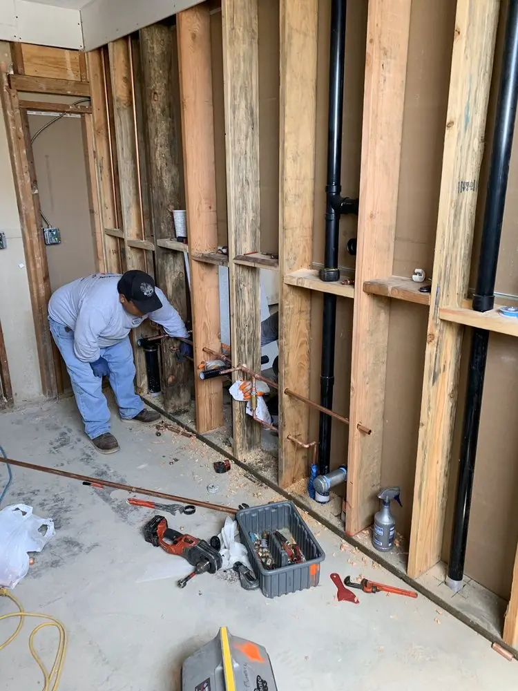 Commercial rough-in plumbing for Gas Line Repair in White Horse